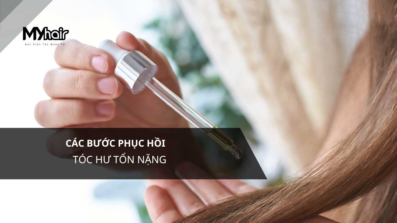 Các bước phục hồi tóc hư tổn nặng