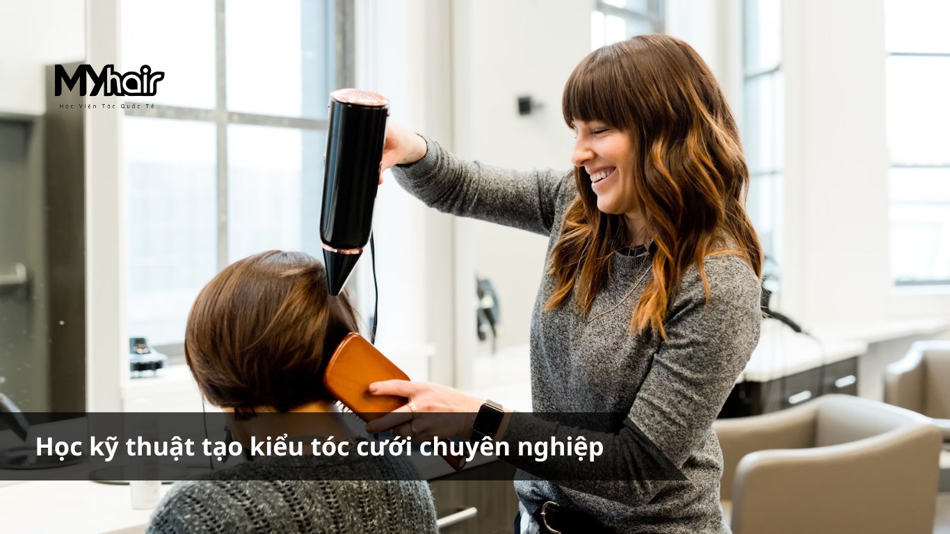 Học kỹ thuật tạo kiểu tóc cưới chuyên nghiệp