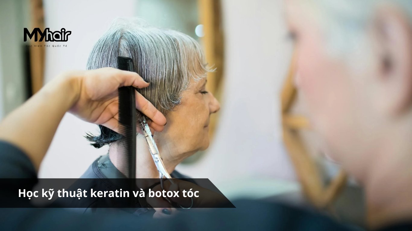 Học kỹ thuật keratin và botox tóc