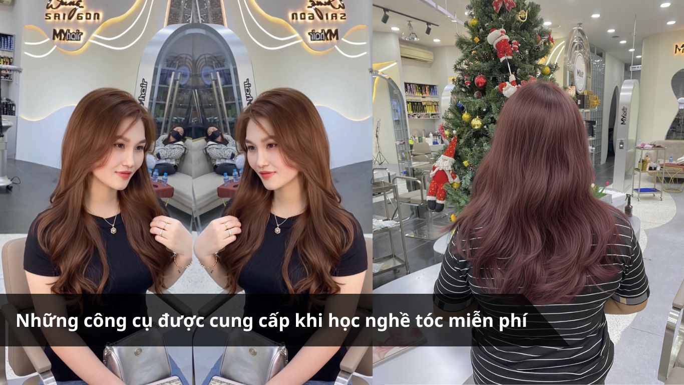 Những công cụ được cung cấp khi học nghề tóc miễn phí