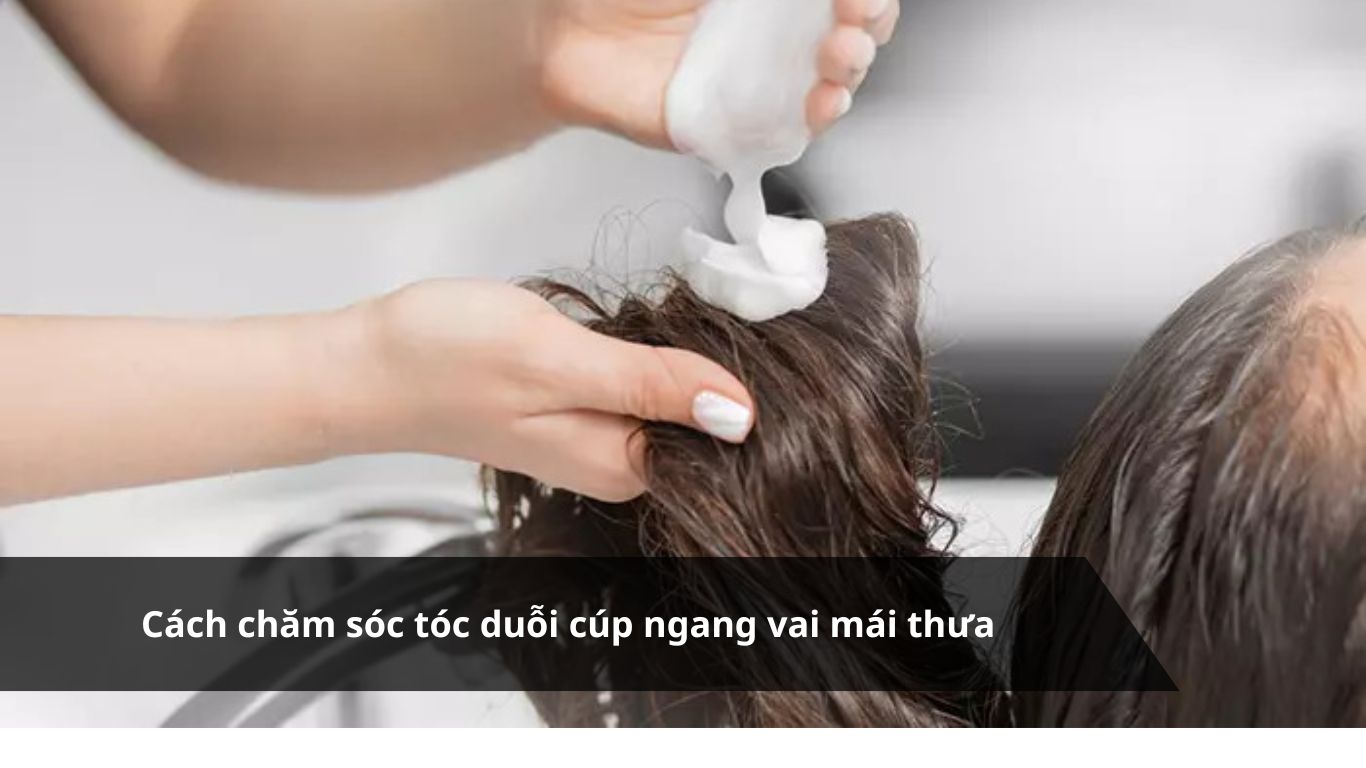 Cách chăm sóc tóc duỗi cúp ngang vai mái thưa