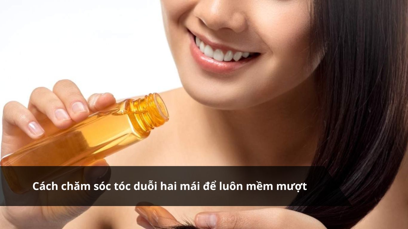 Tóc duỗi hai mái – Dưỡng hàng ngày với serum