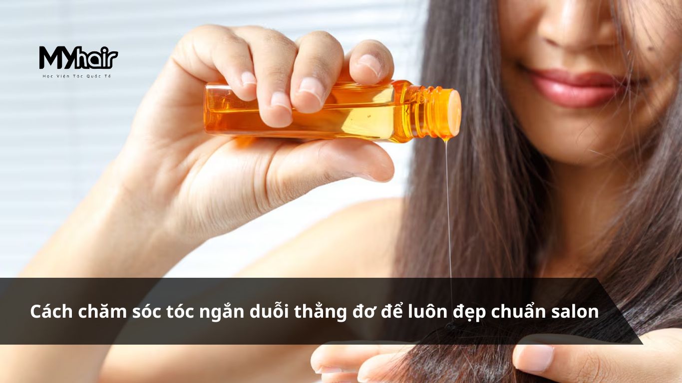 Tóc ngắn duỗi thẳng đơ – Cắt tỉa thường xuyên
