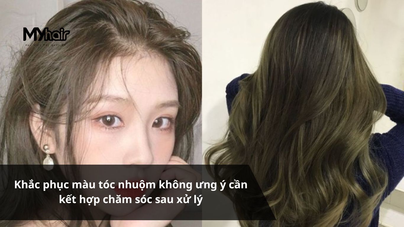 Khắc phục màu tóc nhuộm không ưng ý cần kết hợp chăm sóc sau xử lý