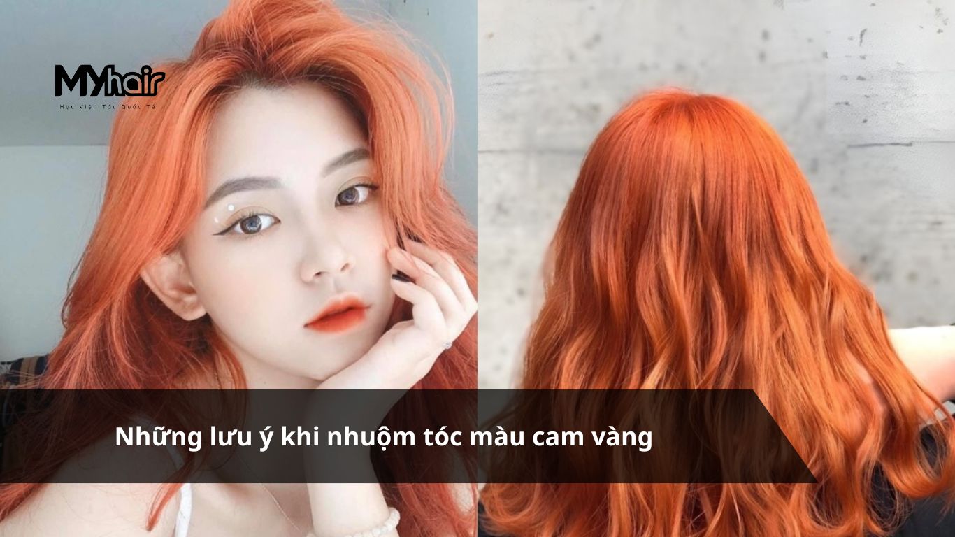 Những lưu ý khi nhuộm tóc màu cam vàng