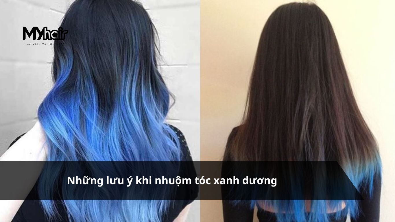 Tóc nhuộm xanh dương – Những lưu ý khi nhuộm tóc xanh dương