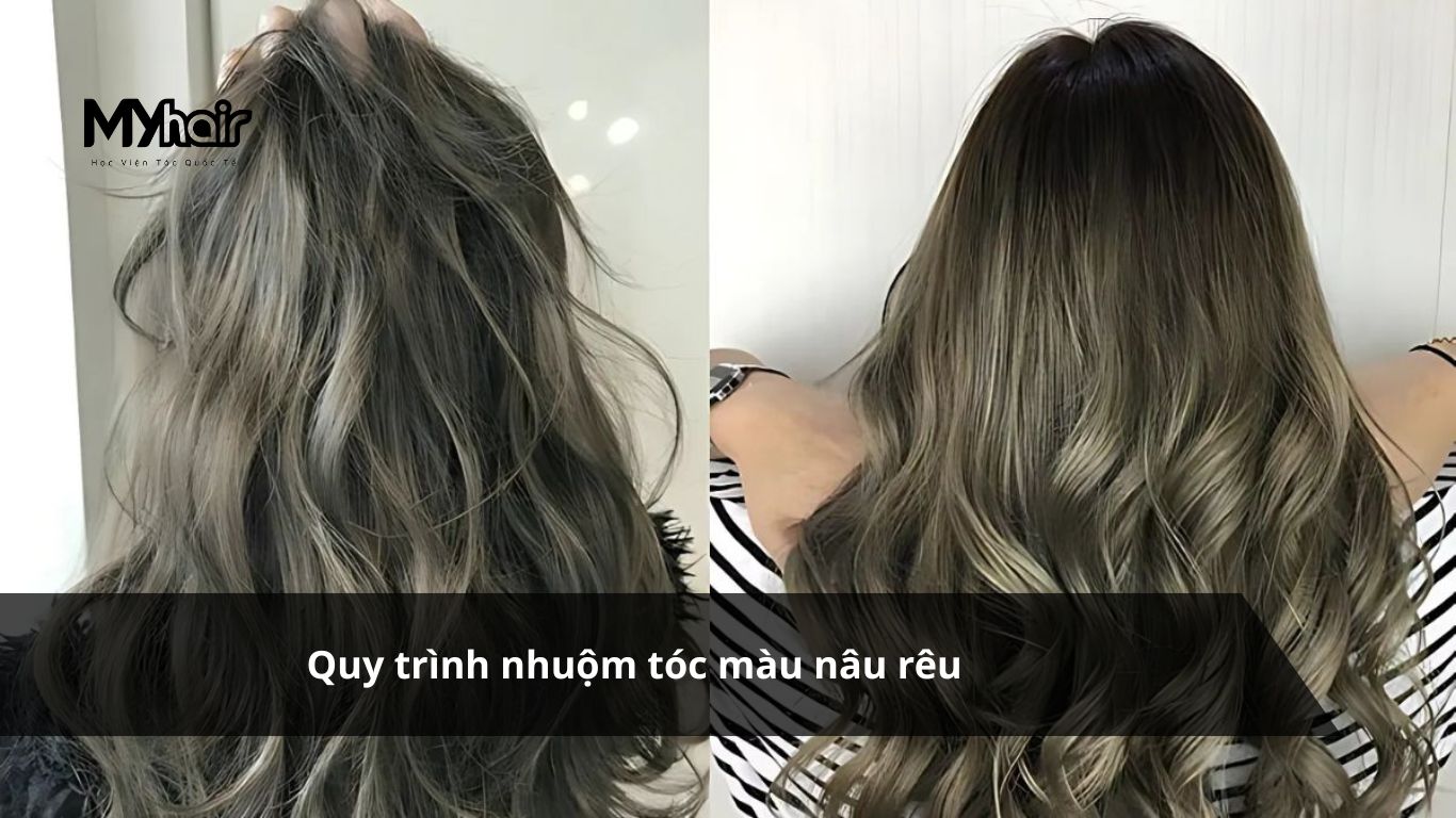 Tóc nhuộm màu nâu rêu – Quy trình nhuộm tóc màu nâu rêu
