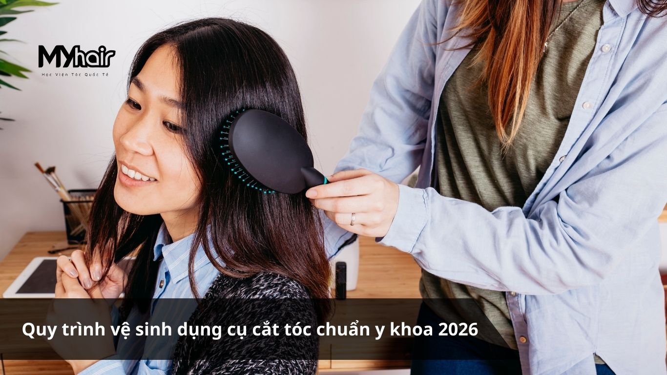 Quy trình vệ sinh dụng cụ cắt tóc chuẩn y khoa 2026