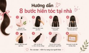 Hướng dẫn 8 bước hiến tóc tại nhà