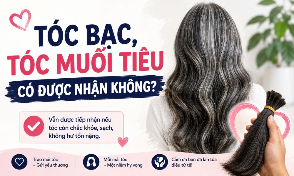 Tóc bạc, tóc muối tiêu có được nhận không?
