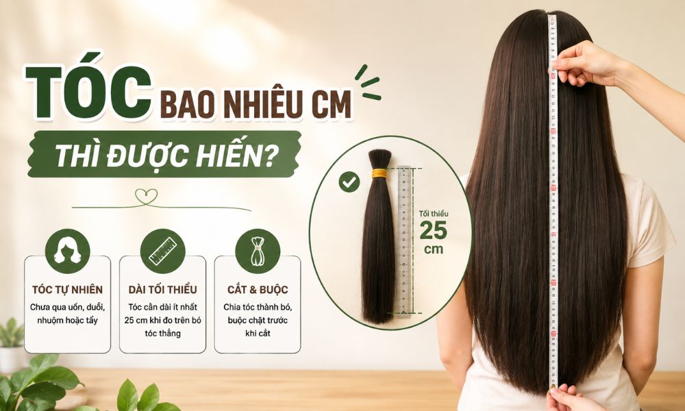 Tóc bao nhiêu cm thì được hiến?