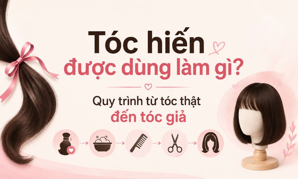 Tóc hiến được dùng làm gì? Quy trình từ tóc thật đến tóc giả