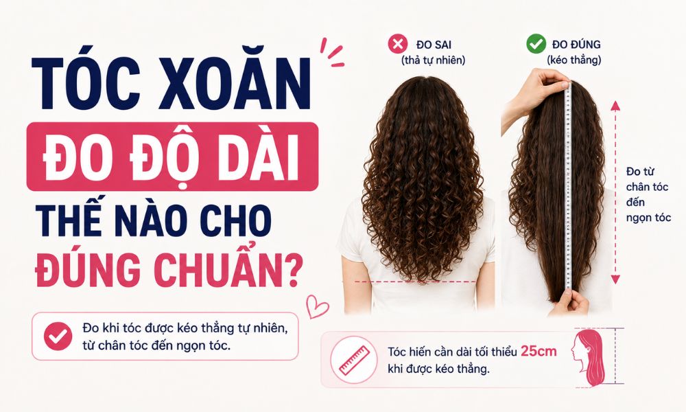Tóc xoăn đo độ dài thế nào cho đúng chuẩn?