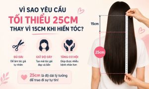 Vì sao yêu cầu tối thiểu 25cm thay vì 15cm khi hiến tóc?