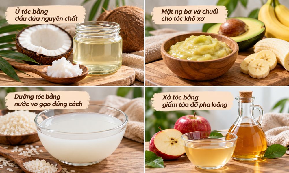 Các loại mặt nạ tự nhiên giúp tóc mềm mượt tại nhà