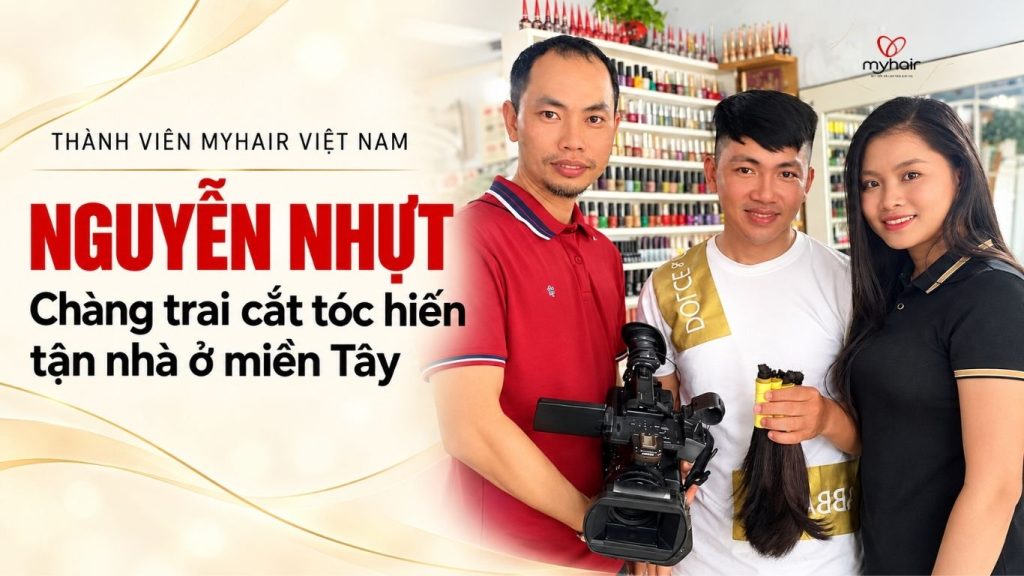 cắt tóc hiến tại nhà