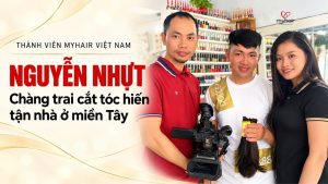cắt tóc hiến tại nhà