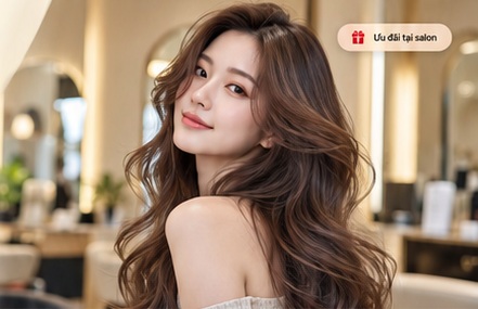 Ảnh minh họa mái tóc uốn tại salon Myhair