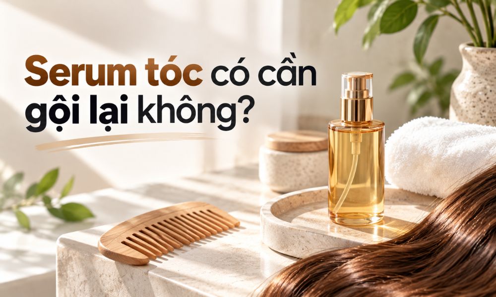 Serum tóc có cần gội lại không?
