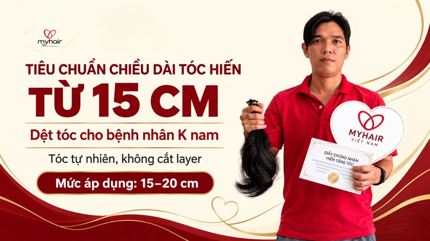Tóc hiến 15cm