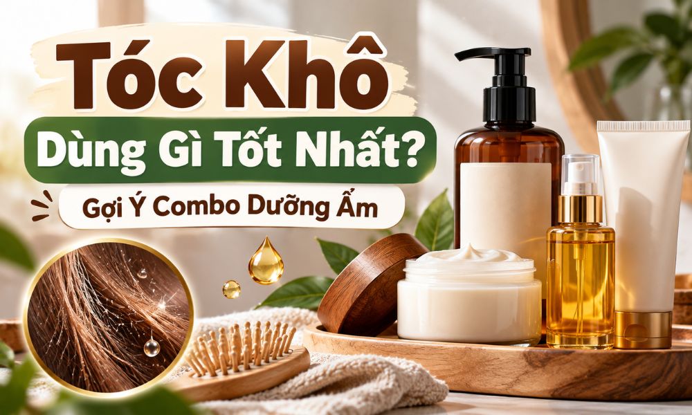 Tóc Khô Dùng Gì Tốt Nhất? Gợi Ý Combo Dưỡng Ẩm
